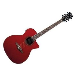 Eko NXT A100CE Chitarra Acustica See Through Red