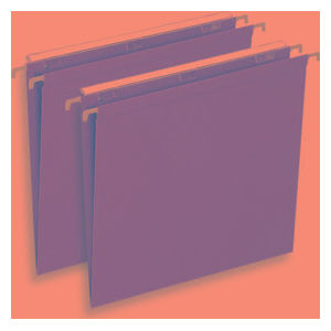 Elba Confezione da 25 Cartelle Sospese per Cassetto Arancione 37,1x24cm