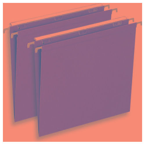 Elba Confezione da 25 Cartelle Sospese per Cassetto Arancione 37,1x24cm