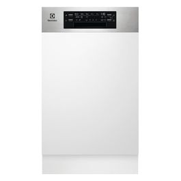 Electrolux EES42210IX Serie 600 Lavastoviglie Slim da incasso a Scomparsa parziale 9 Coperti Classe Energetica E 8 programmi AirDry Mulinello satellitare Sistema Pure Crystal 45cm