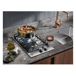 EGG3222N Piano Cottura a Gas Domino Acciaio Inox 2 Fuochi 30 Cm