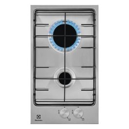 EGG3222N Piano Cottura a Gas Domino Acciaio Inox 2 Fuochi 30 Cm
