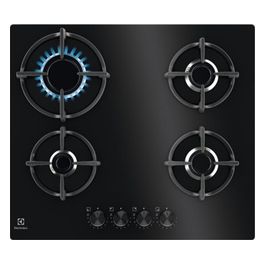 Electrolux EGG64272K Serie 600 Piano Cottura a Gas 4 Zone StepPower Speed Burners 60cm Nero