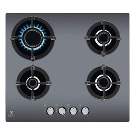 Electrolux EGG6427K Gas on Glass Piano Cottura a Gas 4 Fuochi Griglie in Ghisa Speed Burner 60 cm Nero