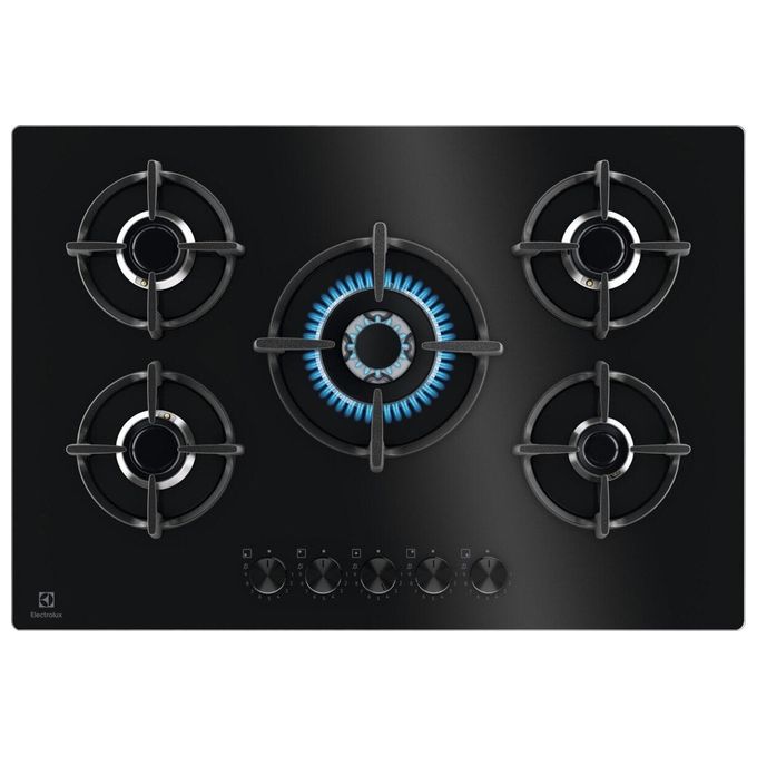 Electrolux serie 600 EGG75372K Piano Cottura a gas 5 fuochi 75 cm Vetro Nero
