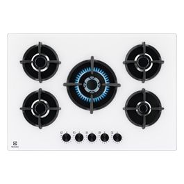EGG75372W Serie 600 Piano Cottura a Gas 5 Zone StepPower Speed Burners Powerful Burner 75cm Bianco