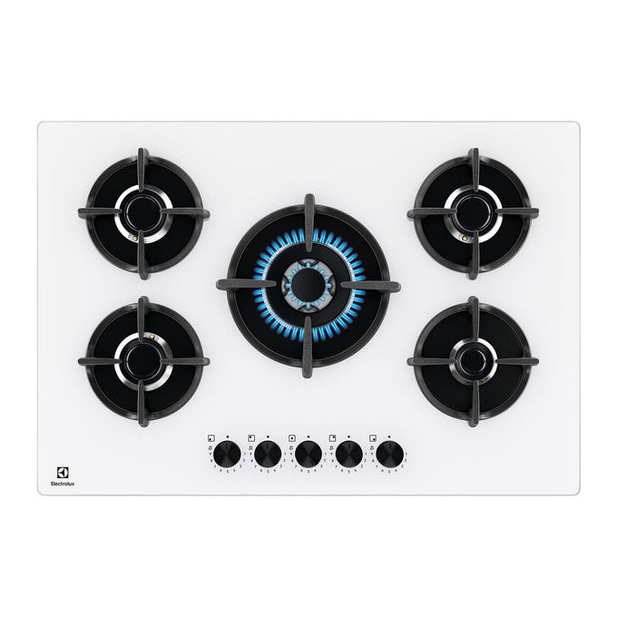 Electrolux EGG75372W Piano Cottura Bianco da incasso 75cm a Gas 5 Fornelli