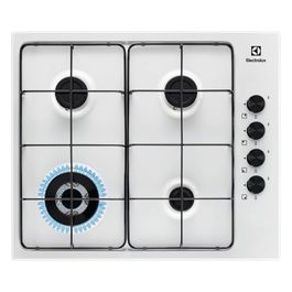 EGS 6414 W Piano Cottura a Gas 4 Fuochi Bruciatore Tripla Corona Comandi Laterali 60 cm Bianco