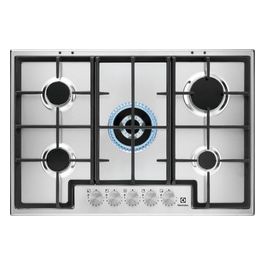 Electrolux EGS75362X Piano Cottura 5 Fuochi a Gas 75 cm Superficie in Acciaio colore Inox