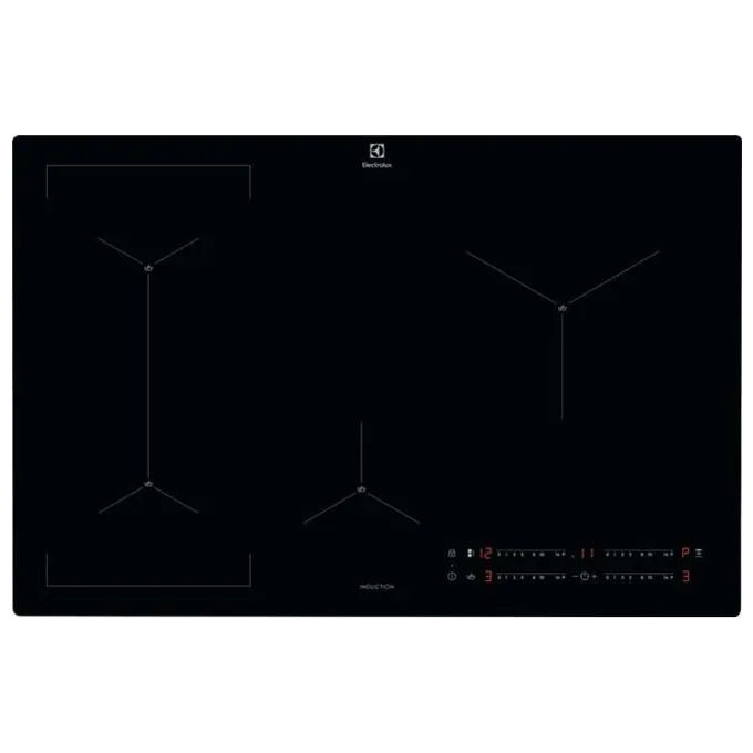 Electrolux EIS62449C Serie 700 SenseBoil - Piano cottura a induzione, 59 cm, 4 zone, funzione SenseBoil, Hob2Hood, Nero