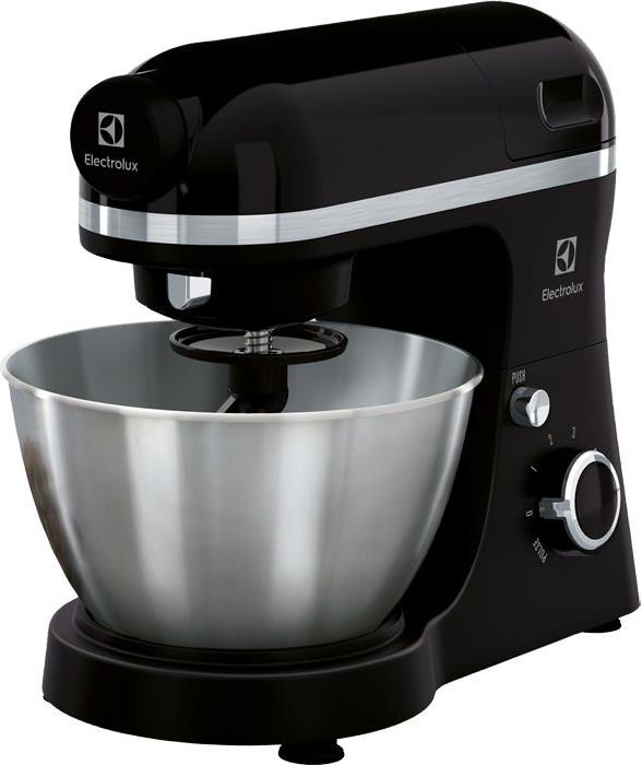 Electrolux Ekm3010 Impastatrice Planetaria 800w Ciotola da 4lt Frusta a Filo Gancio per Impastare e Frusta Piatta nera