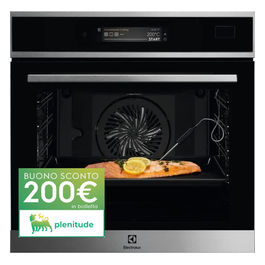 Electrolux EOB9S21WX Forno Elettrico Multifunzione da Incasso 100% Vapore SteamBoost Capacita' 70 Litri Classe energetica A++ 27 programmi Wi-Fi 60 cm Nero/Acciaio Inox Antimpronta