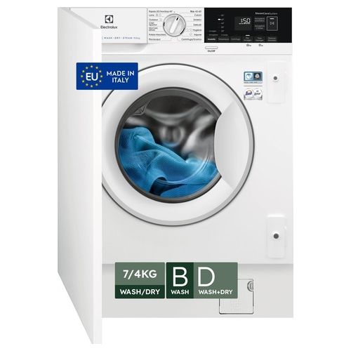 EW7W674BI Lavasciuga da Incasso a Scomparsa Totale Time Manager Capacita' 7/4 Kg Classe energetica E (A) Centrifuga 1600 giri Vapore 819x596x540
