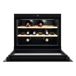 Electrolux KBW5X Vino Cantina da Incasso 18 bottiglie Capacita' 52 Litri Ventilazione interna Temperatura Regolabile da 5 a 20C Display LCD Touch Control Classe energetica F (A++) 45 cm Nero/Acciaio Inox