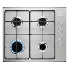 KGS6404SX Piano Cottura a Gas 4 Zone 55 cm Acciaio Inossidabile