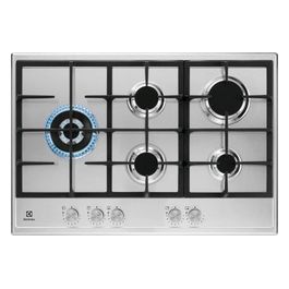 KGS7566S2X Piano Cottura da Incasso a Gas 75 cm 5 Fuochi Speed Burner Inox Griglie in Ghisa Slim Profile
