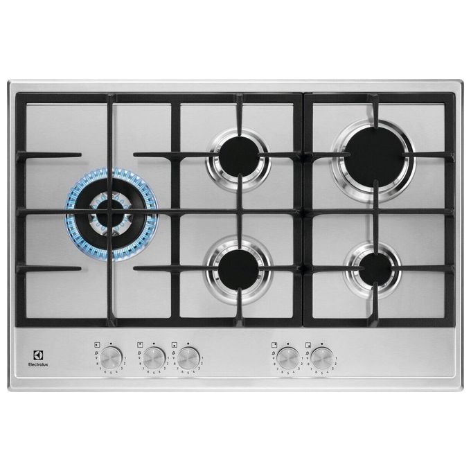 Electrolux KGS7566S2X Serie 600 Piano cottura a gas 75 cm 5 fuochi SpeedBurner StepPower Slim Line colore Inox