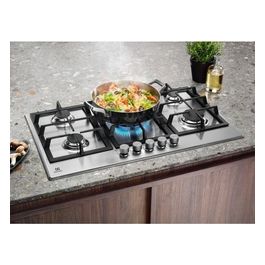 KGS9536SX Piano Cottura a gas Slim 2.0 5 fuochi speed burner 1 bruciatore Wok Griglie in ghisa 90 cm larghezza 85,7 cm Inox