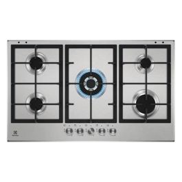 KGS9536SX Piano Cottura a gas Slim 2.0 5 fuochi speed burner 1 bruciatore Wok Griglie in ghisa 90 cm larghezza 85,7 cm Inox