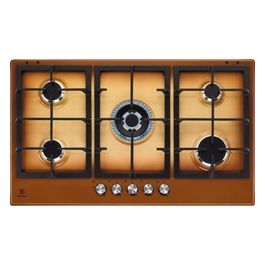 KGS9536T Piano Cottura a gas Slim 2.0 5 fuochi speed burner 1 bruciatore Wok Griglie in ghisa 90 cm Terra di Francia