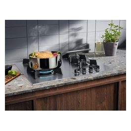 KGU643723Z Piano Cottura da Incasso a Gas 60 cm 4 Fuochi Vertical Flame Inox UltraFlat EasyClean Griglie in Ghisa Manopole StepPower