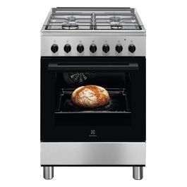 Electrolux LKK620000X Cucina a Gas con Forno Elettrico Multifunzione 4 Fuochi Bruciatore Tripla Corona Classe energetica A 60x60 cm Acciaio Inox Antimpronta