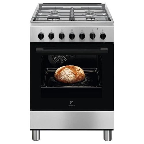 LKK620000X Cucina a Gas con Forno Elettrico Multifunzione 4 Fuochi Bruciatore Tripla Corona Classe energetica A 60x60 cm Acciaio Inox Antimpronta