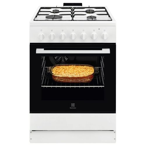 LKK620010W Cucina a libera installazione con piano a gas 4 fuochi forno elettrico ventilato con grill Classe A 60x60 bianco