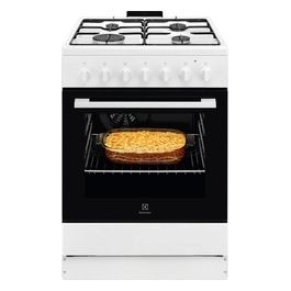 LKK620010W Cucina a libera installazione con piano a gas 4 fuochi forno elettrico ventilato con grill Classe A 60x60 bianco