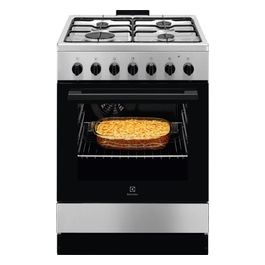 LKK620010X Cucina a Gas 4 Fuochi Forno Elettrico Ventilato con Grill Larghezza x Profondità 60x60 cm Classe energetica A colore Inox