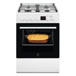 Electrolux LKK640200W Cucina a Gas con Forno Elettrico Multifunzione 4 Fuochi Classe energetica A 60x60 cm Bianco