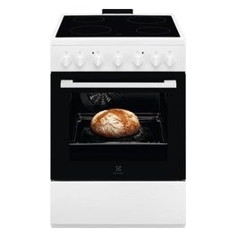 Electrolux LKR620002W Cucina Elettrica con Piano in Vetroceramica 4 Zone Forno Elettrico Multifunzione Classe energetica A 60x60 cm Bianco