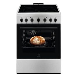 Electrolux LKR620002X Cucina Elettrica con Piano in Vetroceramica 4 Zone Forno Elettrico Multifunzione Classe energetica A 85,8x60x60 cm Acciaio Inox