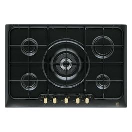 Electrolux PN750RUV Piano cottura a gas 75 cm Rustico Soft 5 fuochi 1 bruciatore tripla corona Nero Ghisa