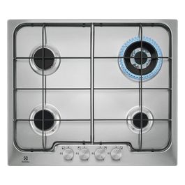 PX640UV Piano Cottura a gas Soft 60 cm 4 Fuochi Bruciatori Fiamma Pura 1 bruciatore Wok Acciaio