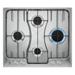 piano cottura gas 4 fuochi crosscook rgg6243lox 60 cm acciaio inox da incasso