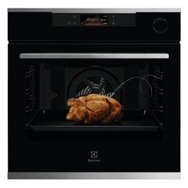 Serie 700 KOCBH39X Forno da Incasso Multifunzione Elettrico 60 cm SteamCrisp Vapore Estetica Vetro Nero con Finiture Inox Antimpronta Classe A
