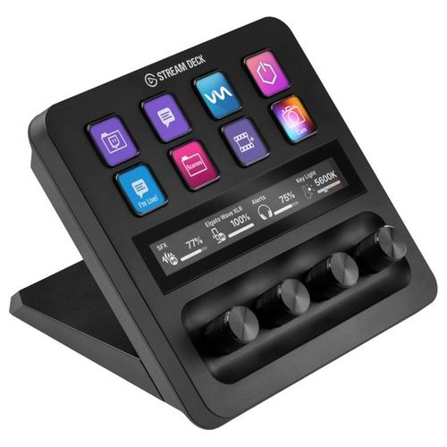 Elgato Stream Deck  mixer audio produzione live e controller da studio per content creator streaming gaming con striscia tattile personalizzabile manopole e tasti LCD compatibile con Mac e PC