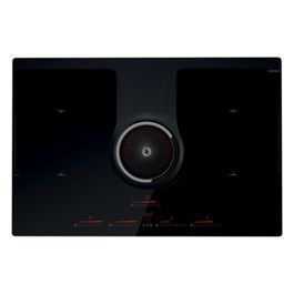 NIKOLATESLA  BL/F/830x515 Mix Piano cottura aspirante a Induzione con cappa filtrante integrata 4 zone 83 cm Comandi Touch control 536 m3/h Vetro Nero PRF0120978A
