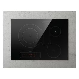 NIKOLATESLA FIT 3Z BL/A/72 Piano cottura induzione con cappa integrata cm. 72 vetro nero
