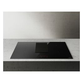 Elica Nikolatesla Piano Cottura Induzione con Cappa Aspirante integrata 4 Fuochi Larghezza 80 cm Piano in Vetroceramica colore Nero