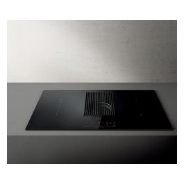 NIKOLATESLA PRIME  Piano cottura aspirante a Induzione con cappa integrata 4 zone 83 cm Vetro Nero + Ghisa PRF0138475 
