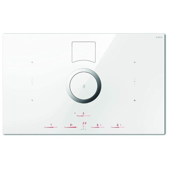 Elica NIKOLATESLA SWITCH WH/F/80 Piano cottura aspirante a Induzione con cappa filtrante integrata 4 zone 83 cm Comandi Touch control 550 m3/h Vetro Bianco PRF0146213A