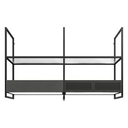 OPEN SUITE BL MAT/F/160 Cappa a parete Filtrante Portata 526 m3/h 160cm Nero effetto soft touch BlPRF0167007