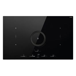 PRF0183878 Nikolatesla Switch Glow BL/F/83 Piano cottura induzione in vetro nero con cappa integrata Versione Filtrante Classe A