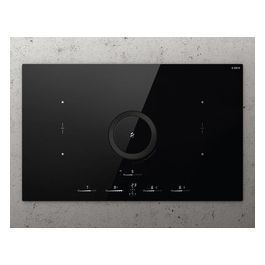PRF0183880 Nikolatesla Switch Glow BL/A/83 Piano cottura induzione in vetro nero con cappa integrata Versione Aspirante Classe A