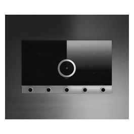 PRF0184545 Nikolatesla Unplugged BLIX/F/90 Piano cottura induzione in vetro nero  acciaio inox con cappa integrata Classe A