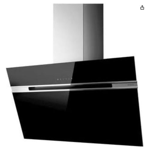 PRF0100991 Stripe Aspirante Nero 90 cm Touch Controllo 3 Velocità Design Moderno per Cucina Elegantemente Funzionale