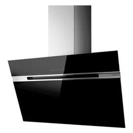 PRF0100991 STRIPE BL/A/90/LX – Cappa a parete aspirante 90 cm, 757 m³/h, Classe B, 65 dB, Controllo touch, 4 velocità (3 + intensiva), Doppia aspirazione (inferiore e frontale), Illuminazione LED, Vetro nero