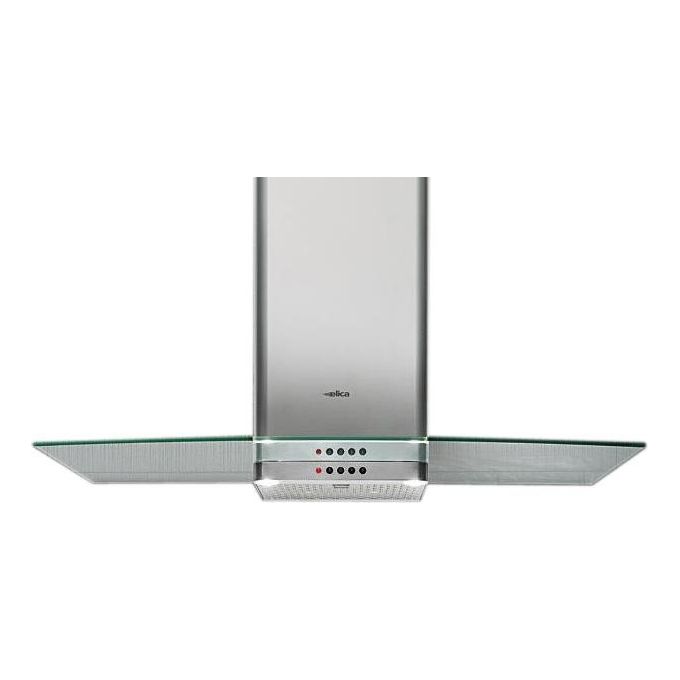 Image of Elica 68516391A Flat Glass IX-A-60 – Cappa a parete aspirante 60 cm, 336 m³-h, Classe D, 62 dB, Comandi meccanici, 3 velocita', Filtro antigrasso in alluminio, Illuminazione LED 2x2,5 W, Acciaio inox e vetro